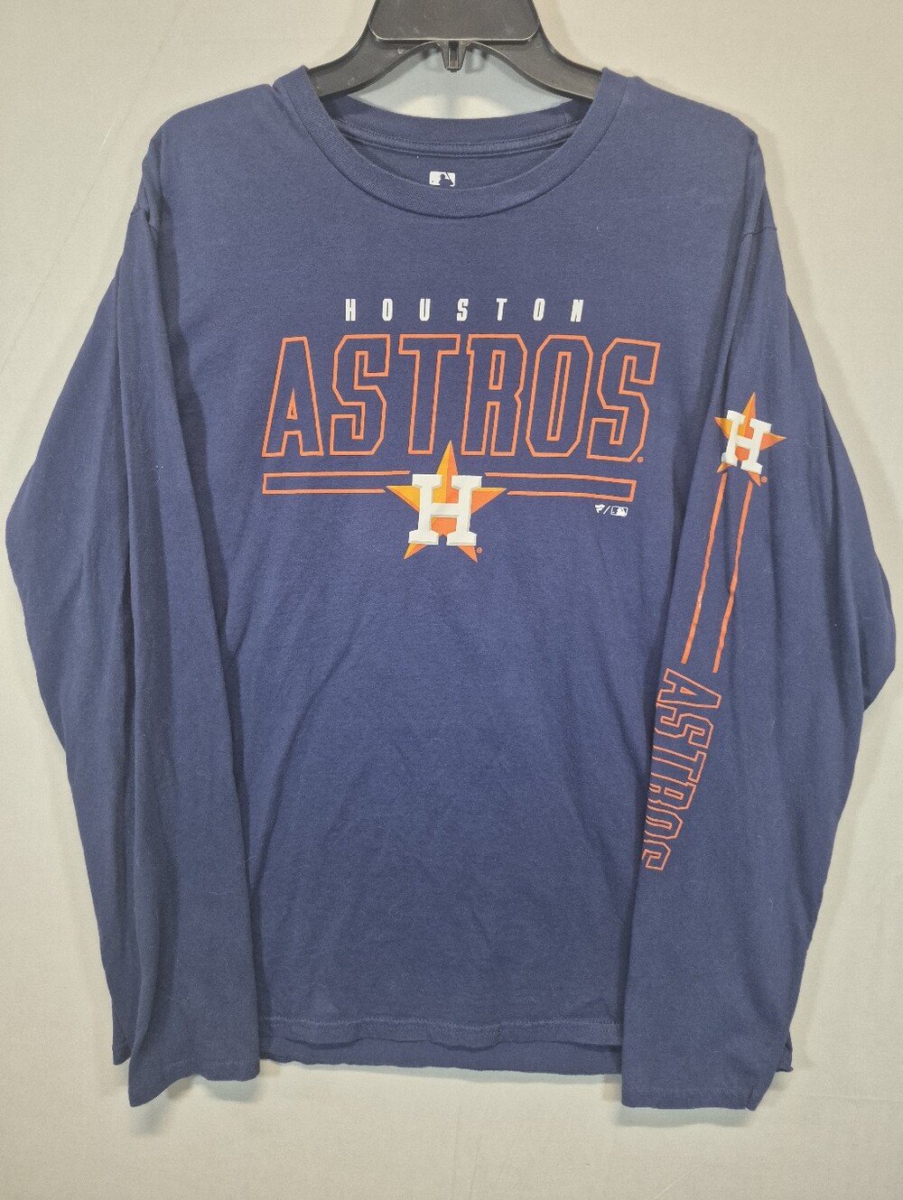 Houston Astros Long Sleeve T-Shirt Fanatics MLB Navy Blue Men's Large